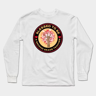 Blessed To Be A Second Grade Teacher Valentine's Day Long Sleeve T-Shirt